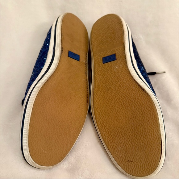 Lace, navy blue, glitter, flats - Picture 6 of 6